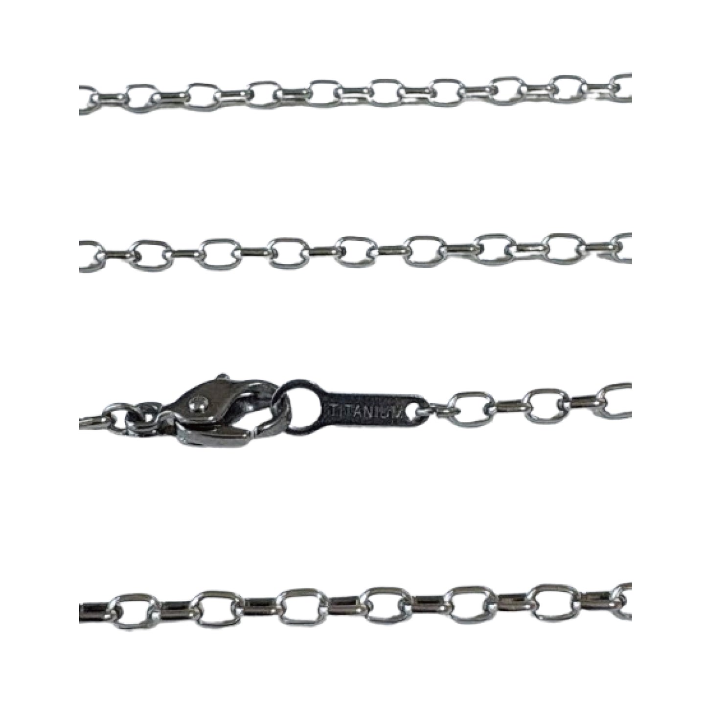 チタン(Titanium)甲丸チェーンネックレス量り売り