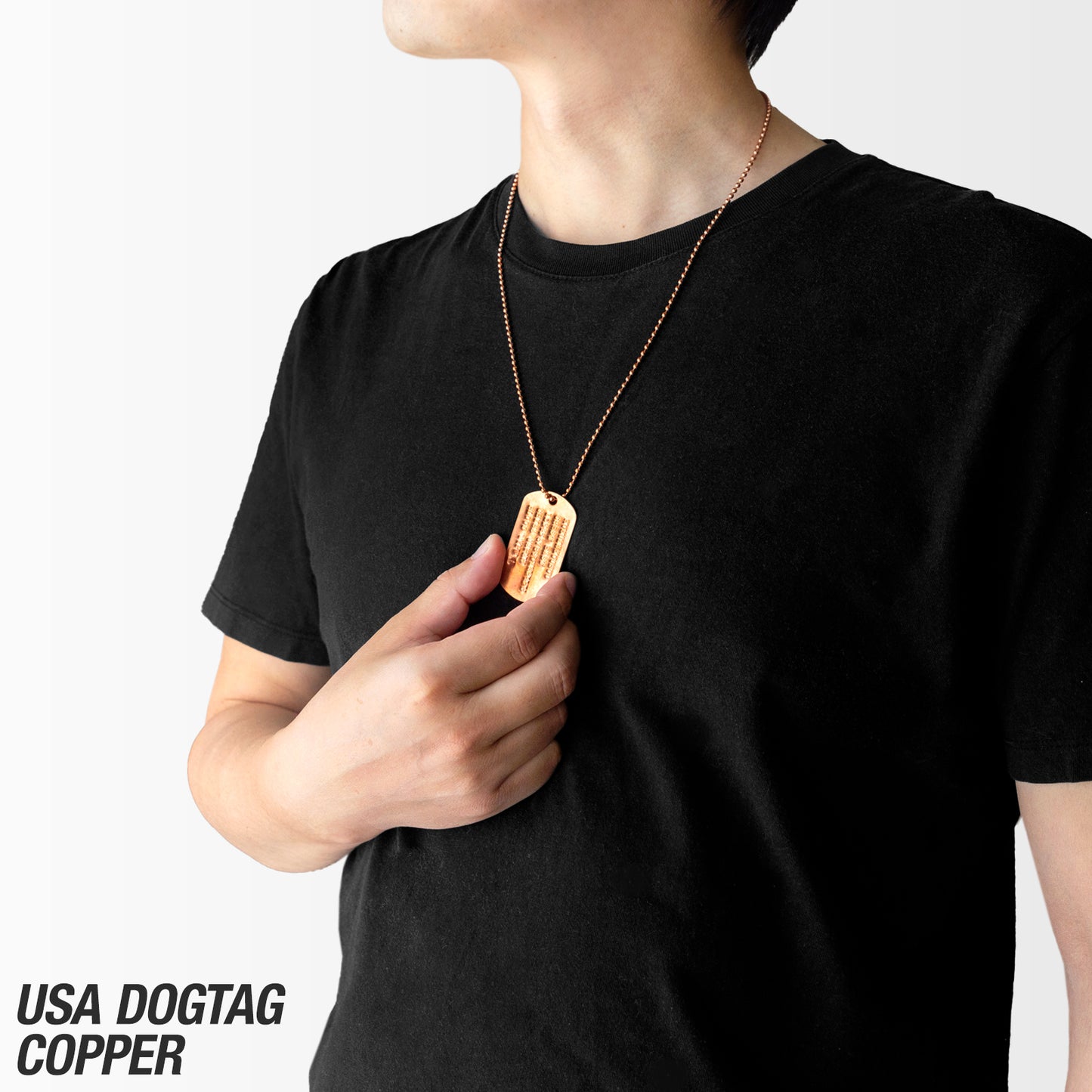 COPPER(銅)ドッグタグ 装着見本